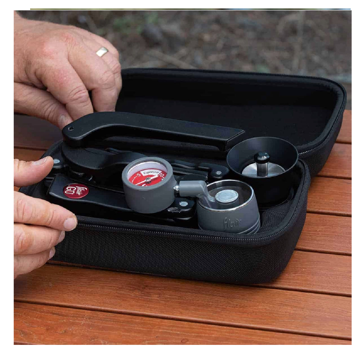 Flair GO - Cafetera De Espresso Manual, Portátil y Plegable