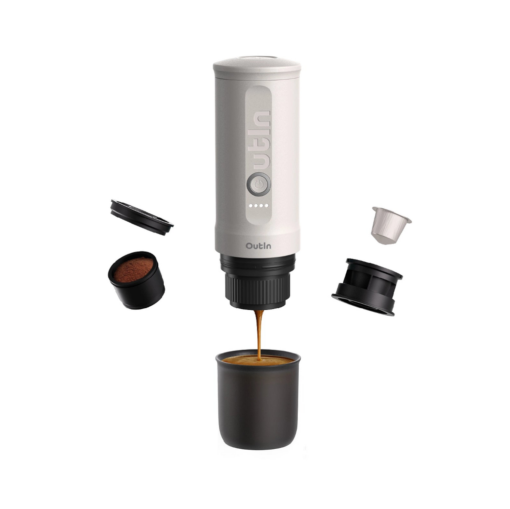 Outin Nano - Cafetera Eléctrica Portátil De Espresso Para Cápsula o Molido