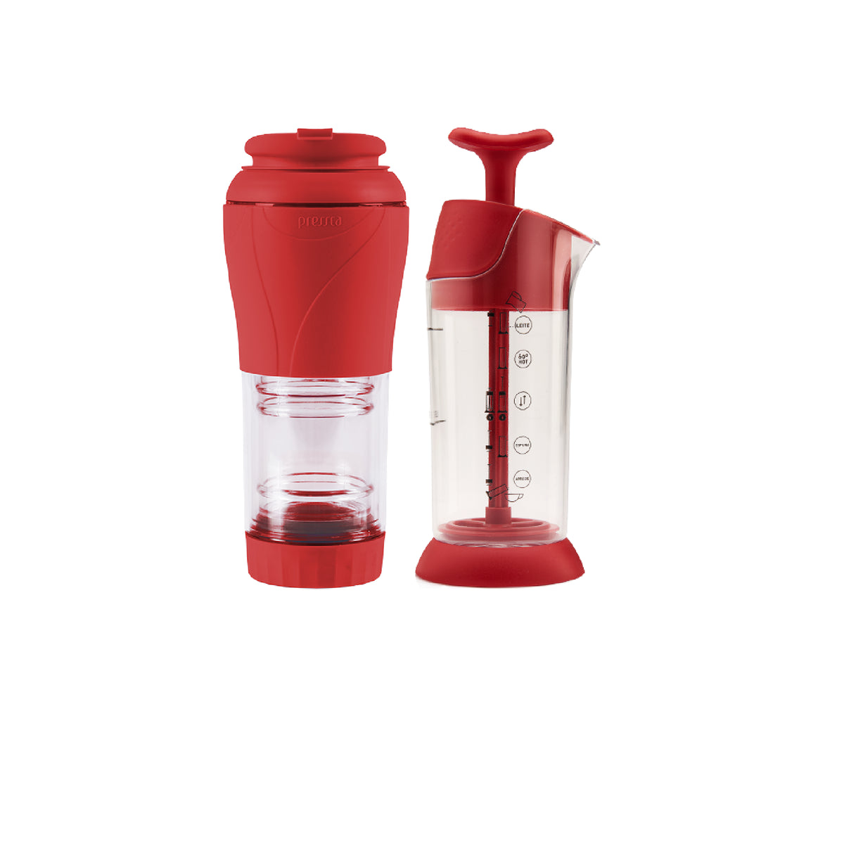 Pressca - Kit Cafetera Portátil Y Espumador De Leche