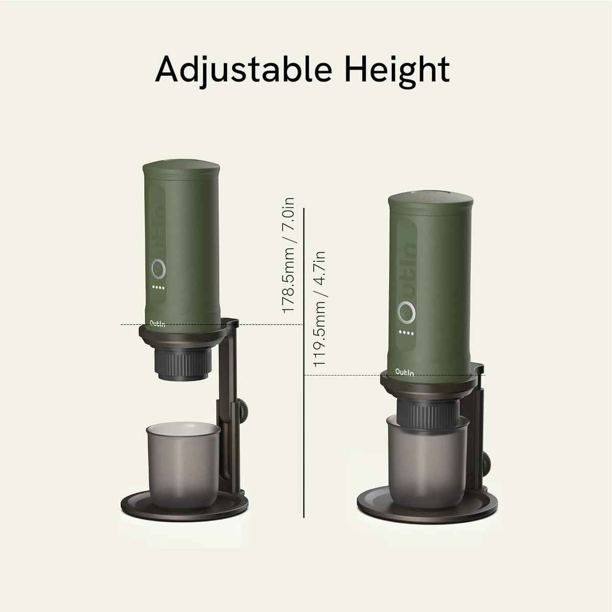 Kit Outin - Cafetera Espresso Portátil Con Soporte