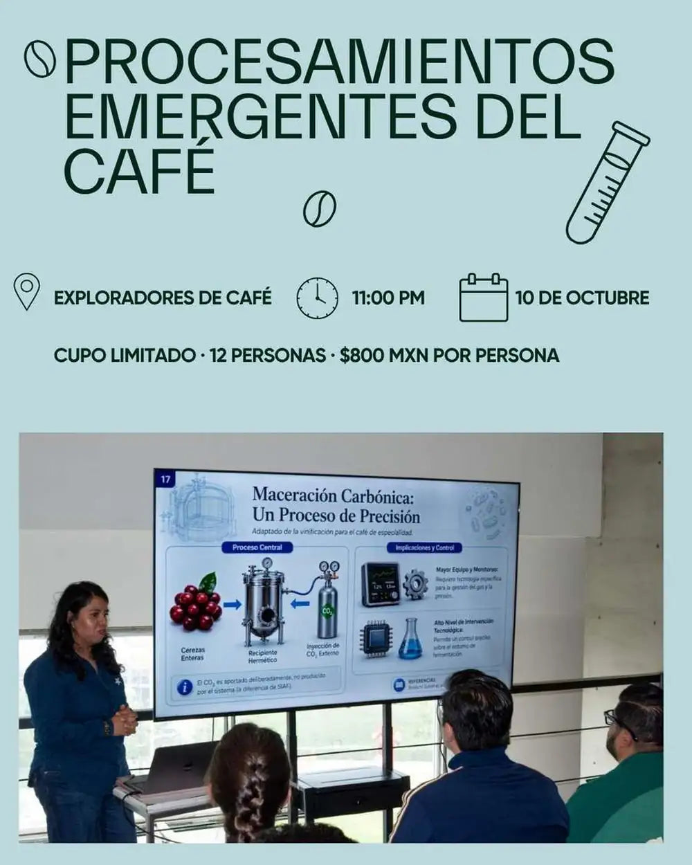 Procesamientos Emergentes del Café — Charla y cata con la Dra. Itzel Morales