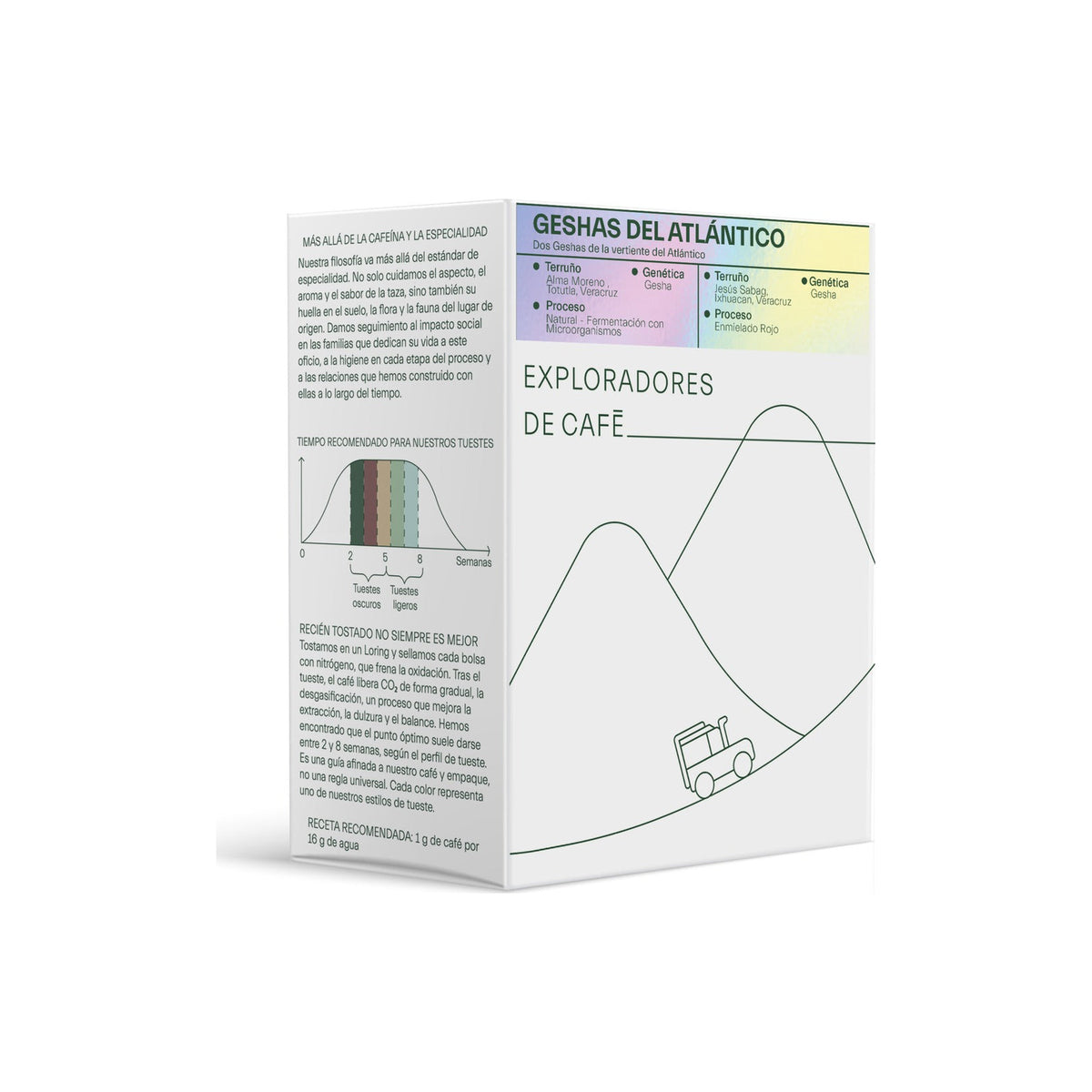 Geshas del Atlántico - Café Calidad Especialidad Estilo Moderno | 250 g y 1 kg