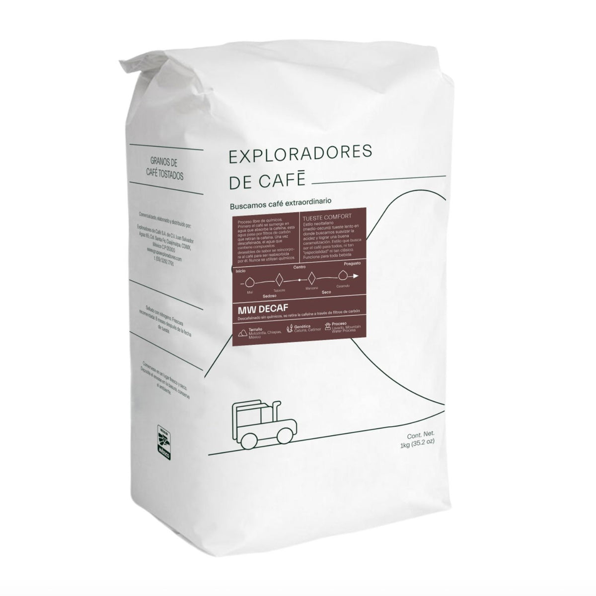 MW Decaf - Café Descafeinado Libre De Químicos | 1 kg