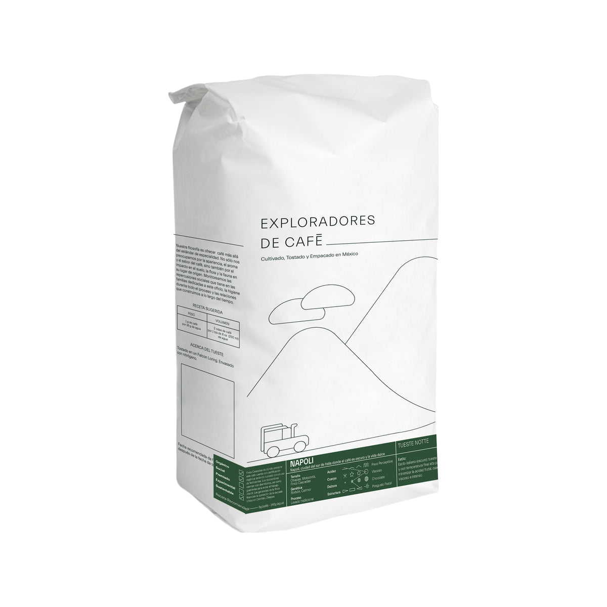 Napoli - Café Orgánico Especialidad Tueste Italiano Intenso | 1 kg