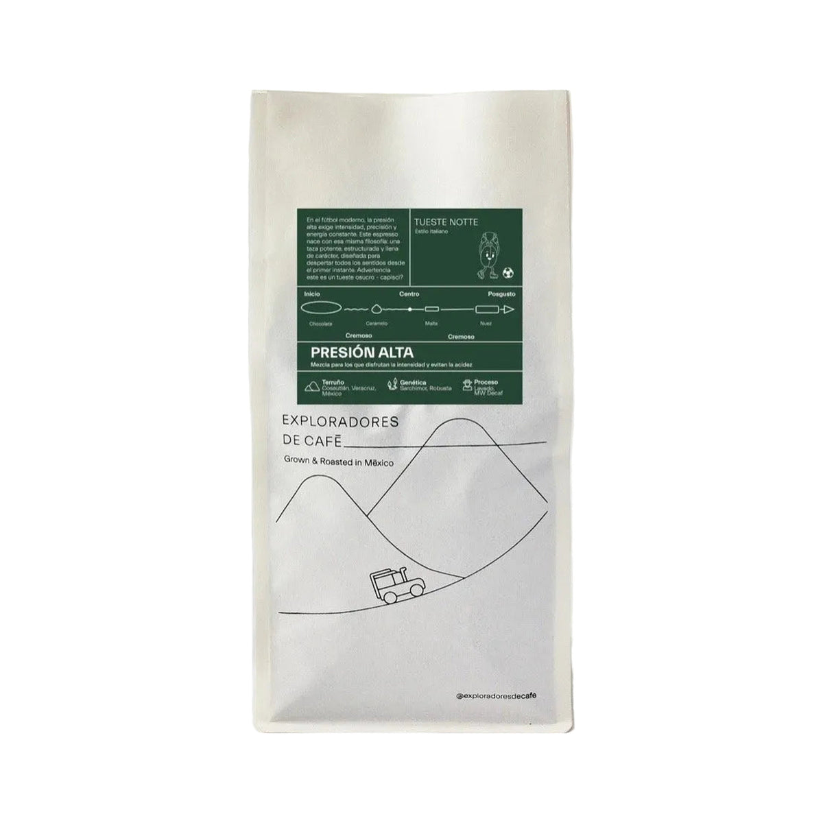 Presión Alta - Café Orgánico Especialidad Tueste Estilo Italiano | 1 kg