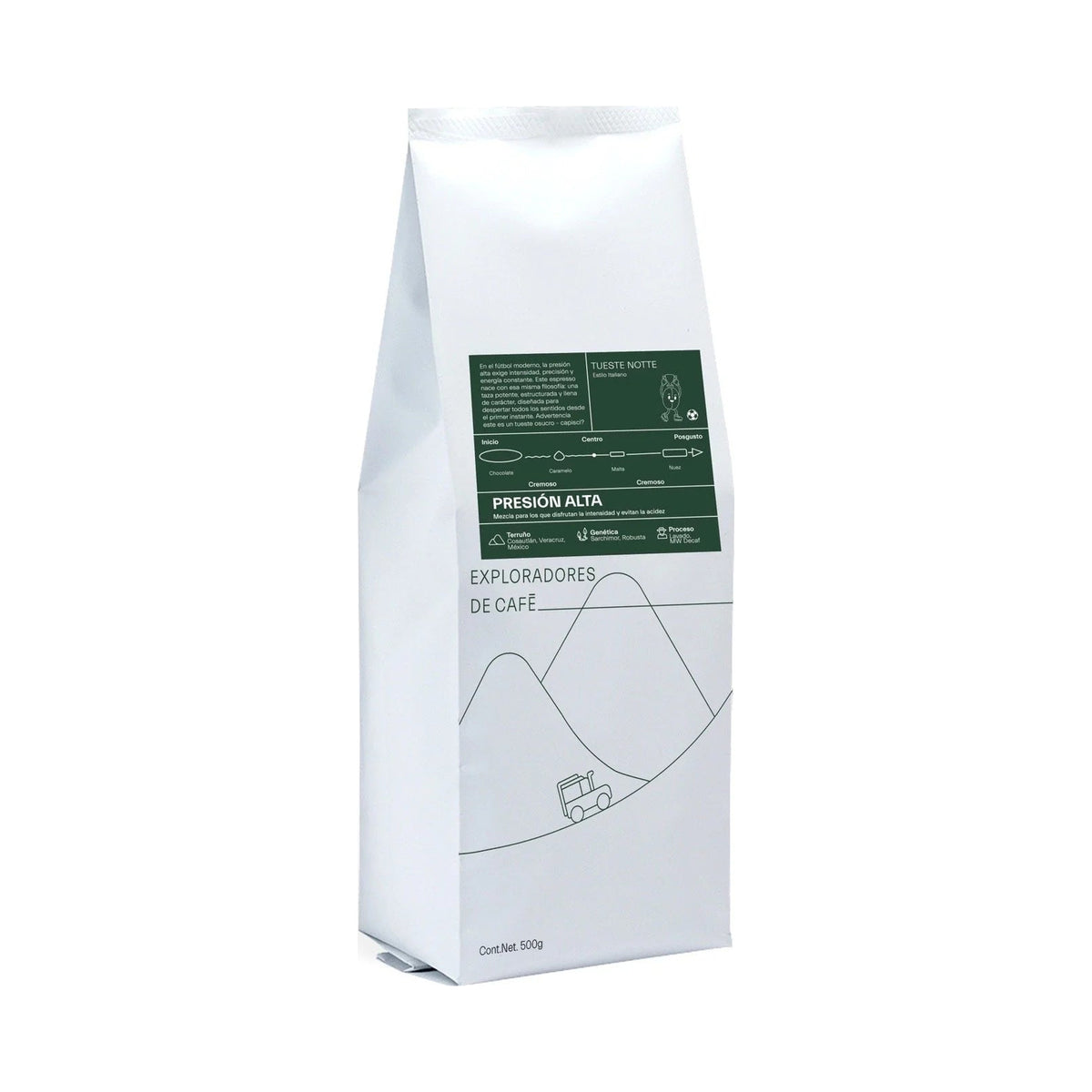 Presión Alta - Café Orgánico Especialidad Tueste Estilo Italiano | 1 kg